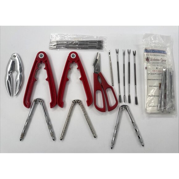 Lobster Nut Shell Cracker Kit Cracking Tools Picks Lot Walnuts Crab Claws - Picture 1 of 9
